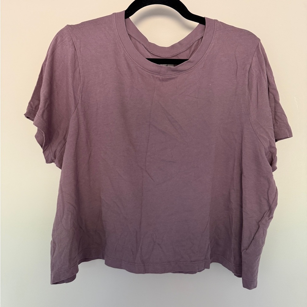 Madewell Cropped Purple T-Shirt